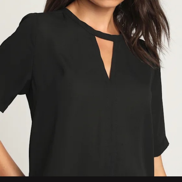 Lulus Simply Sophisticated Black Top - Size S - NWT - Picture 4 of 9